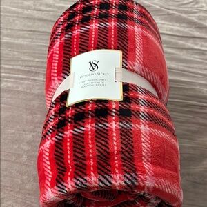 Victoria's Secret Red Plaid Blanket